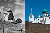 Интересные места Старой Ладоги в фотографиях 1909 и 2004 годов