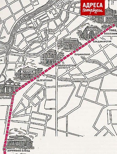 Схема метрополитена. 1955 год